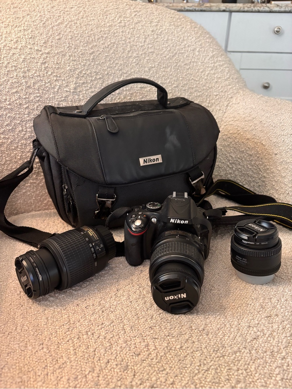 Nikon D5200 DSLR Camera Kit with 3 Lenses and Carry Bag